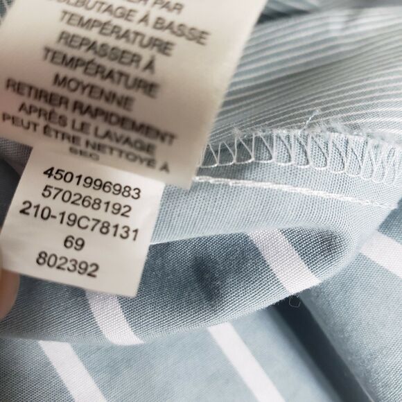 Chico's Womens Shirt Size 3 XL 16 Striped Mix Button-Down Wrinkle Resistant 3/4 - Picture 10 of 11